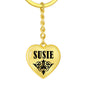 Susie v01 - Heart Pendant Luxury Keychain