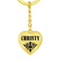 Christy v01 - Heart Pendant Luxury Keychain