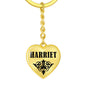 Harriet v01 - Heart Pendant Luxury Keychain
