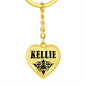 Kellie  v01 - Heart Pendant Luxury Keychain