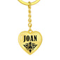 Joan v01 - Heart Pendant Luxury Keychain