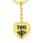 Toni v01 - Heart Pendant Luxury Keychain
