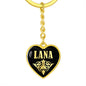 Lana v02 - Heart Pendant Luxury Keychain