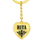 Rita v01 - Heart Pendant Luxury Keychain