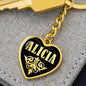 Alicia v02 - Heart Pendant Luxury Keychain