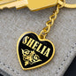 Shelia v02 - Heart Pendant Luxury Keychain