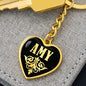 Amy v02 - Heart Pendant Luxury Keychain