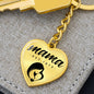 Mama, Est. 1973 - Heart Pendant Luxury Keychain
