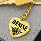 Denise v01 - Heart Pendant Luxury Keychain