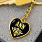Ann v02 - Heart Pendant Luxury Keychain