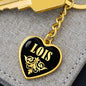 Lois v02 - Heart Pendant Luxury Keychain