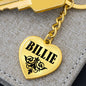 Billie v01 - Heart Pendant Luxury Keychain