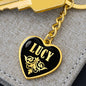 Lucy v02 - Heart Pendant Luxury Keychain