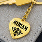 Miriam v01 - Heart Pendant Luxury Keychain