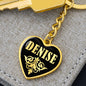 Denise v02 - Heart Pendant Luxury Keychain