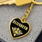Elizabeth v02 - Heart Pendant Luxury Keychain