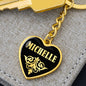Michelle v02 - Heart Pendant Luxury Keychain