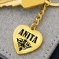 Anita v01 - Heart Pendant Luxury Keychain