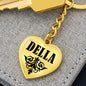 Della v01 - Heart Pendant Luxury Keychain