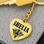 Shelia v01 - Heart Pendant Luxury Keychain