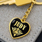 Judy v02 - Heart Pendant Luxury Keychain