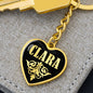 Clara v02 - Heart Pendant Luxury Keychain