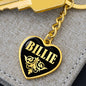Billie v02 - Heart Pendant Luxury Keychain