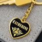 Catherine v02 - Heart Pendant Luxury Keychain