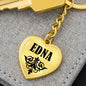 Edna v01 - Heart Pendant Luxury Keychain