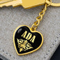 Ada v02 - Heart Pendant Luxury Keychain