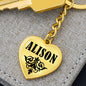 Alison v01 - Heart Pendant Luxury Keychain