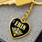Erin v02 - Heart Pendant Luxury Keychain