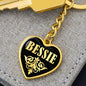 Bessie v02 - Heart Pendant Luxury Keychain