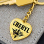 Cheryl v01 - Heart Pendant Luxury Keychain