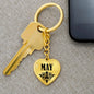 May  v01 - Heart Pendant Luxury Keychain