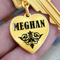 Meghan  v01 - Heart Pendant Luxury Keychain