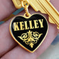Kelley v02 - Heart Pendant Luxury Keychain