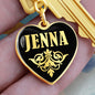 Jenna v02 - Heart Pendant Luxury Keychain