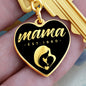 Mama, Est. 1960 v2 - Heart Pendant Luxury Keychain