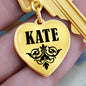 Kate  v01 - Heart Pendant Luxury Keychain