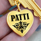 Patti  v01 - Heart Pendant Luxury Keychain