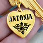 Antonia  v01 - Heart Pendant Luxury Keychain
