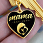 Mama, Est. 1971 v2 - Heart Pendant Luxury Keychain