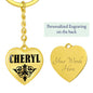 Cheryl v01 - Heart Pendant Luxury Keychain
