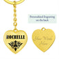 Rochelle  v01 - Heart Pendant Luxury Keychain