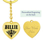 Billie v01 - Heart Pendant Luxury Keychain