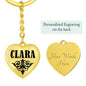 Clara v01 - Heart Pendant Luxury Keychain