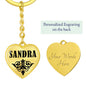 Sandra v01 - Heart Pendant Luxury Keychain