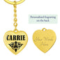 Carrie v01 - Heart Pendant Luxury Keychain
