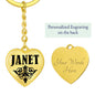Janet v01 - Heart Pendant Luxury Keychain